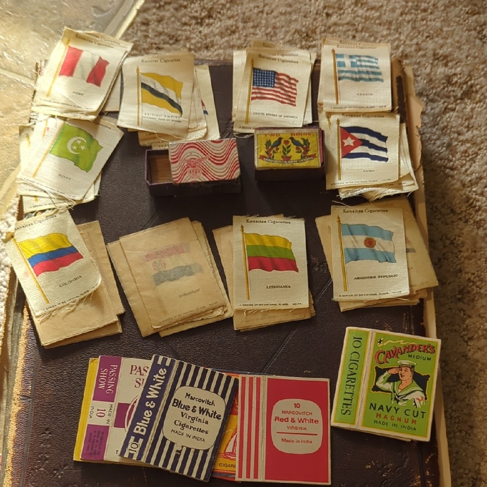 Collection Of Cigarette Flags Etc